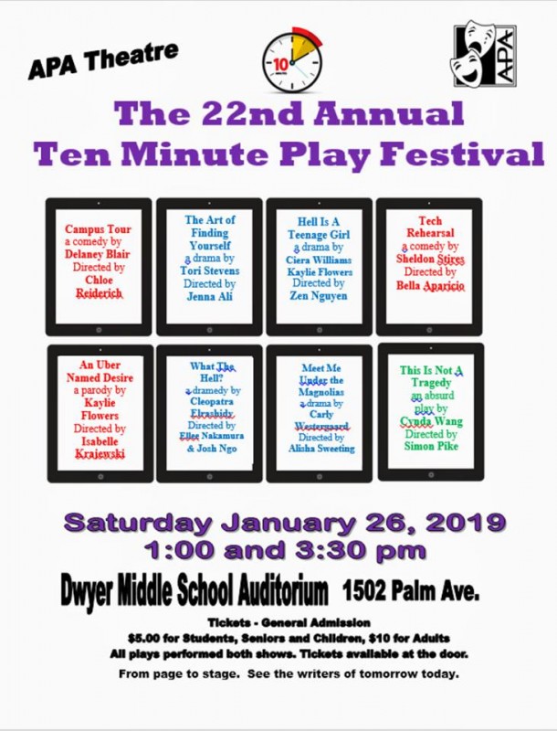 Acting’s Ten Minute Play Festival!
