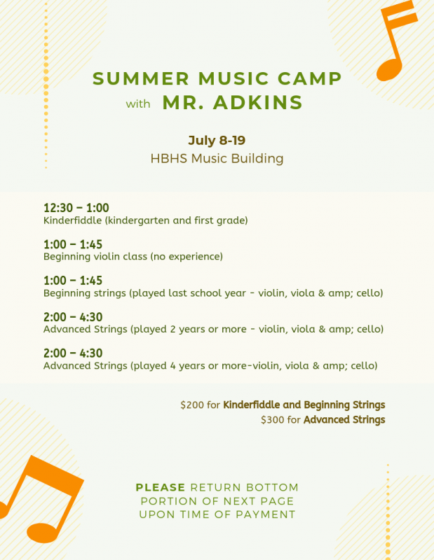 Strings Summer Camp with Mr. Adkins!