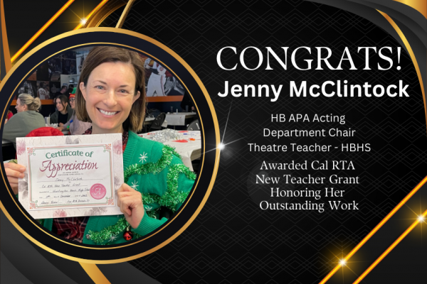 Jenny McClintock Awarded RTA New Teacher Grant