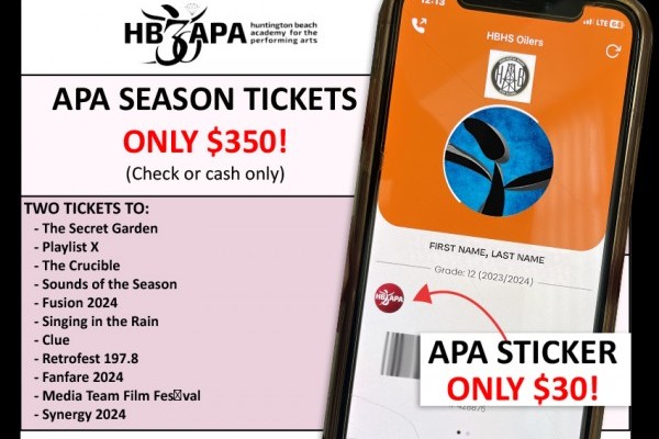 Season Tickets and APA Sticker