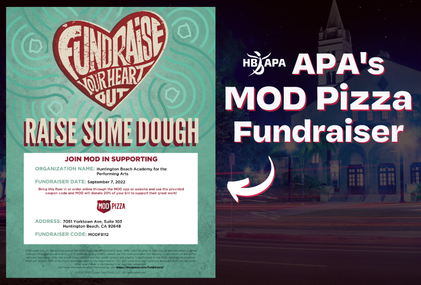 APA’s MOD Pizza Fundraiser: Weds, Sep 7