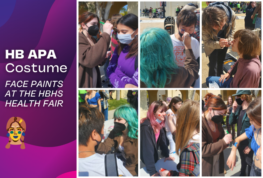 APA Costume Students Paint Faces at Health Fair