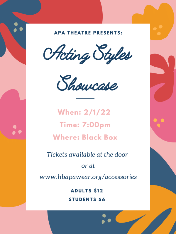 Acting Styles Showcase: Feb 1st