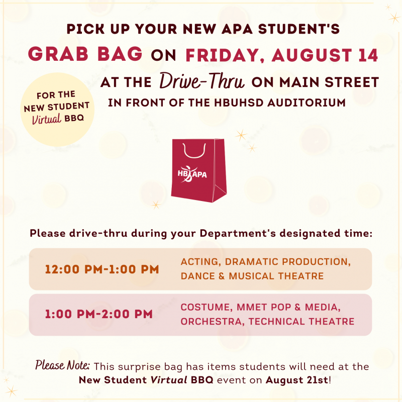 Grab Bags for the New Student (Virtual) BBQ