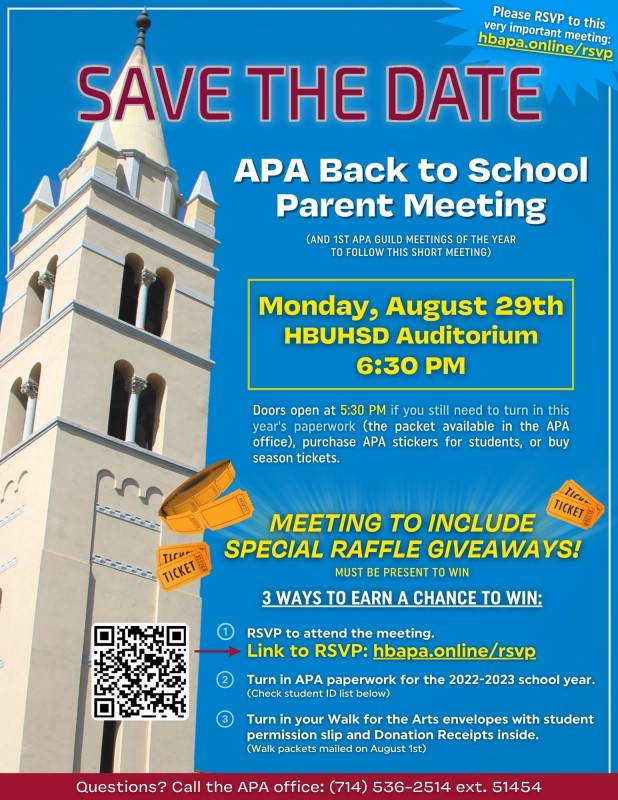 APA Back to School Parent Meeting