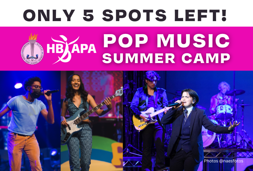 ONLY 5 SPOTS LEFT APA POP MUSIC CAMP