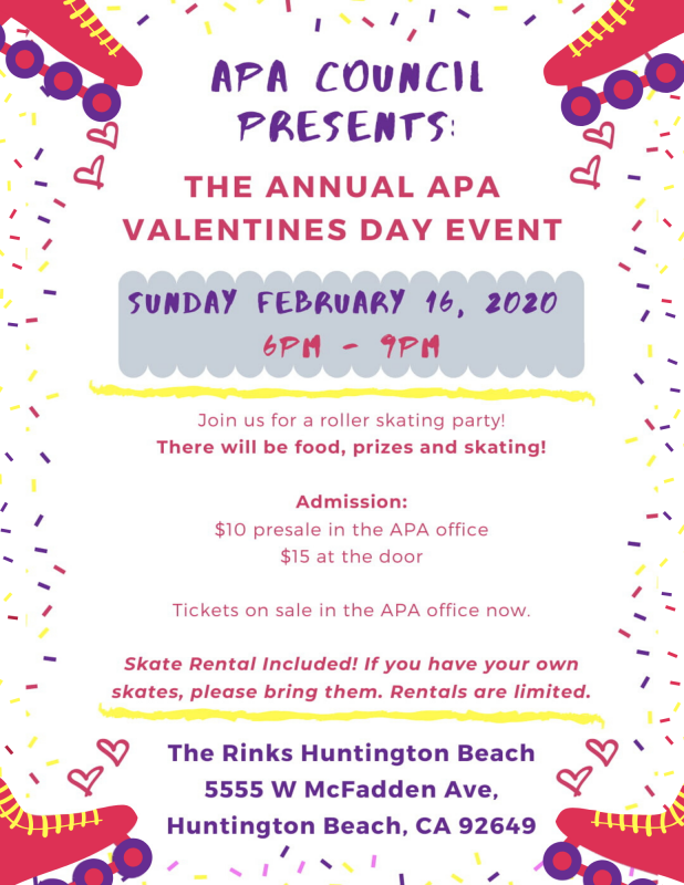 APA COUNCIL PRESENTS THE 2020 VALENTINE’S DAY EVENT