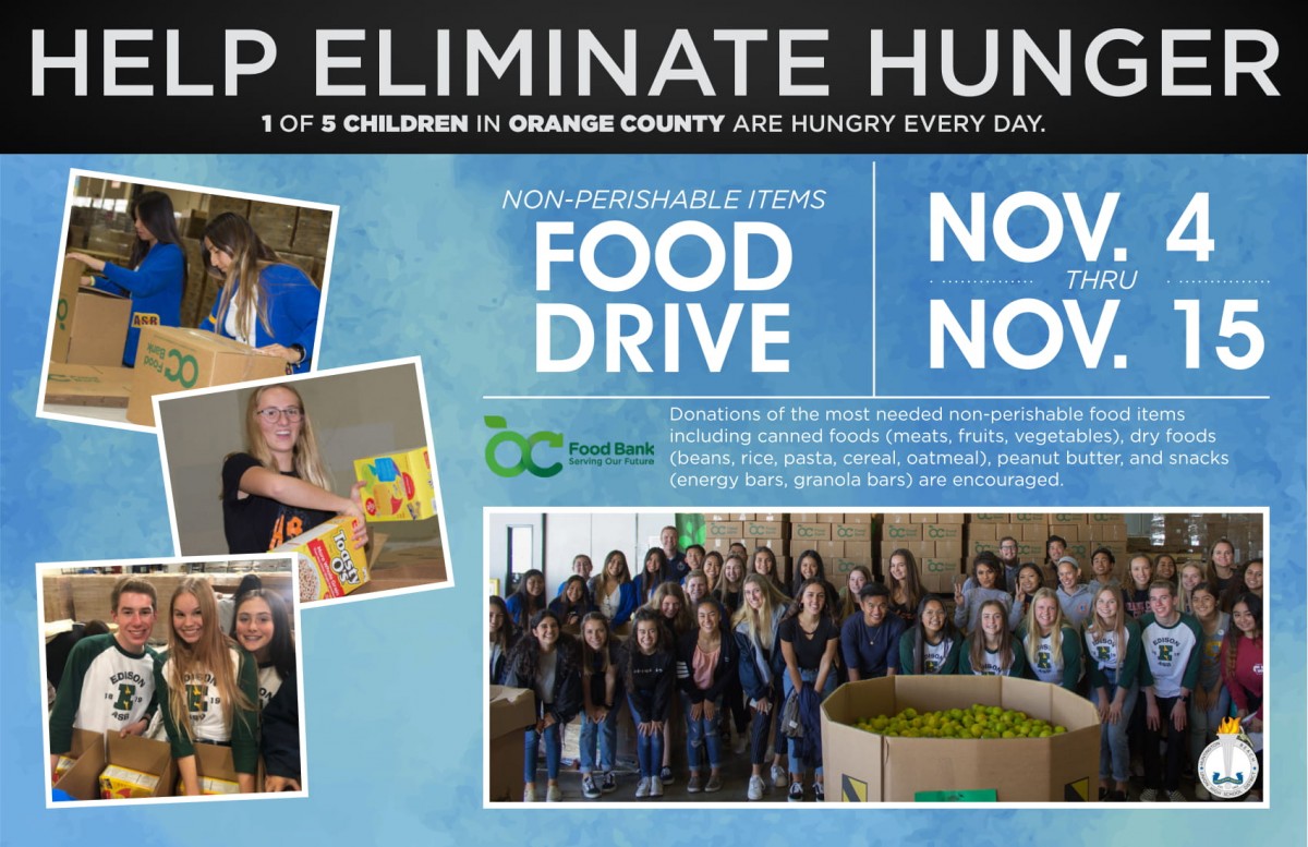 Donate to the non-perishable food drive!