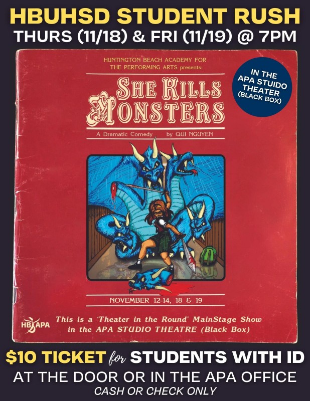 SHE KILLS MONSTERS Special Student Rush Tix!