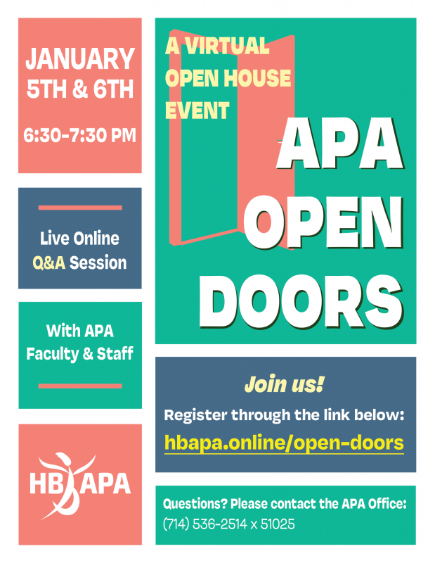APA (Virtual) Open Doors THIS WEEK!