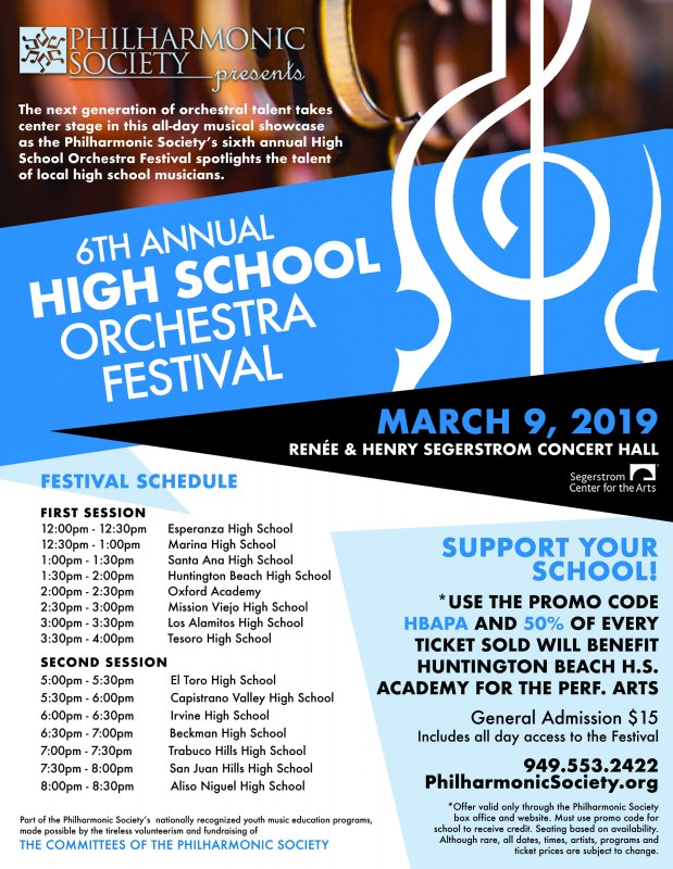 The 6th Annual High School Orchestra Festival - HBAPA