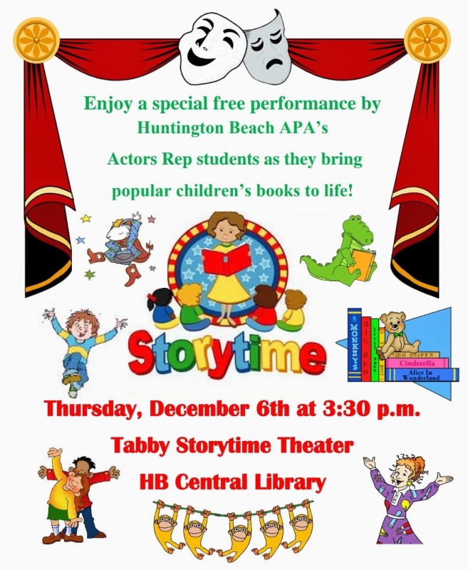 APA’s Acting presents “Storytime” on Thursday, December 6th