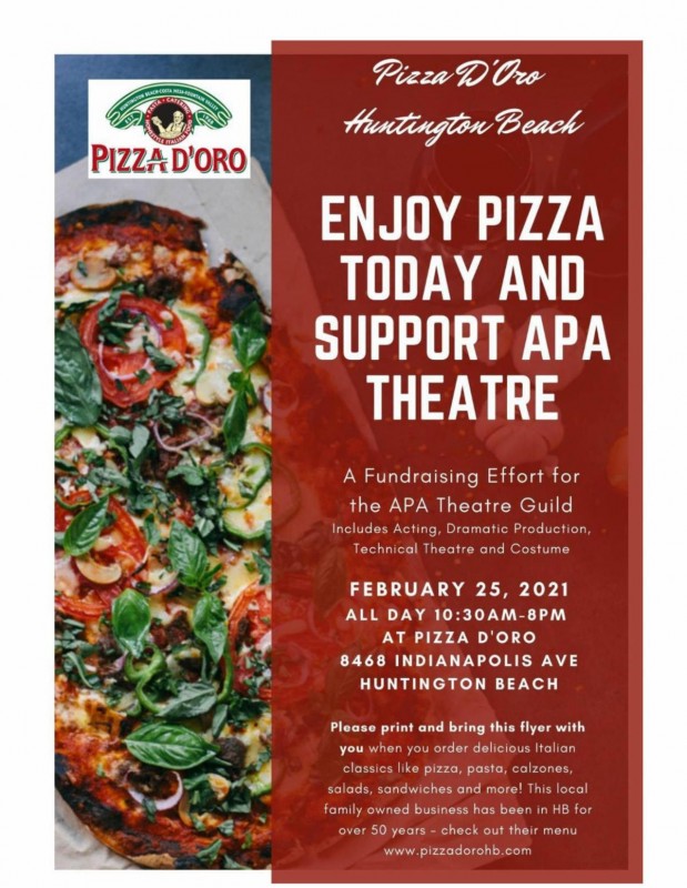 APA Theatre Guild Fundraiser at Pizza D’Oro