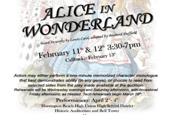 ALICE IN WONDERLAND AUDITIONS