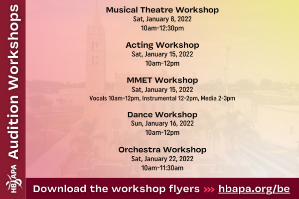 APA Audition Workshops - THIS MONTH!