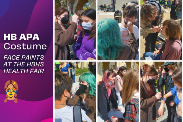 APA Costume Students Paint Faces at Health Fair