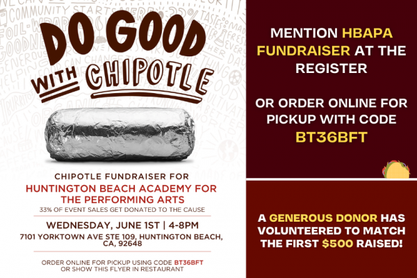 APA’s Chipotle Fundraiser: Weds, 6/1
