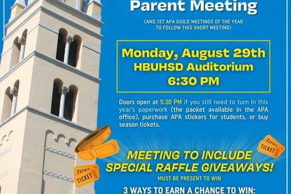 APA Back to School Parent Meeting