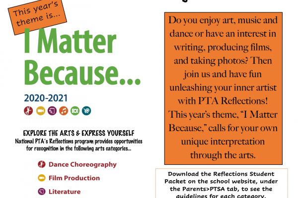 2020-2021 PTA Reflections Submissions Due 10/13!