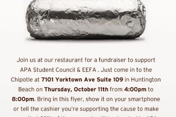 APA Chipotle Fundraiser