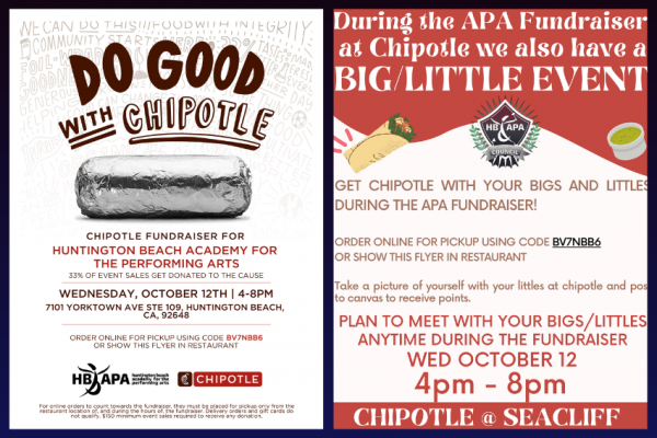 APA’s Chipotle Fundraiser: Weds, 10/12