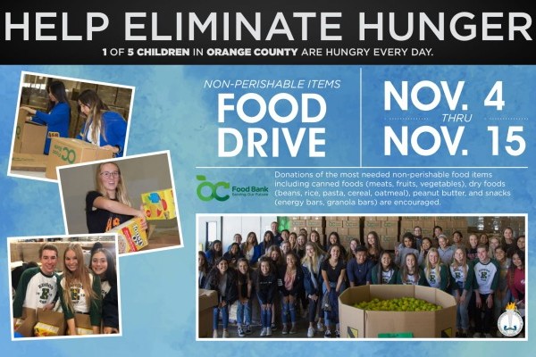 Donate to the non-perishable food drive!