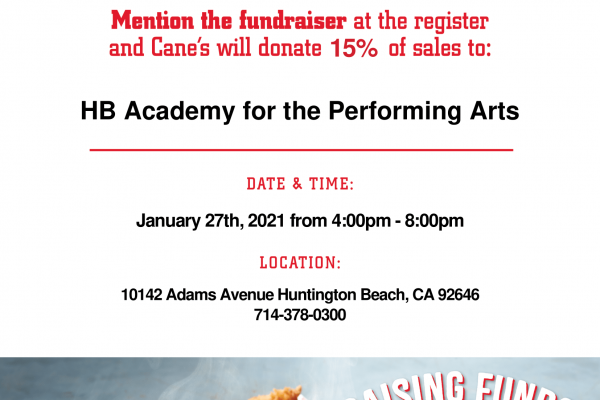 APA Fundraiser at RAISING CANE’S (1/27)