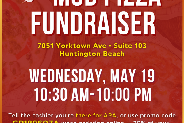 APA’s MOD Pizza Fundraiser (Weds, May 19th)