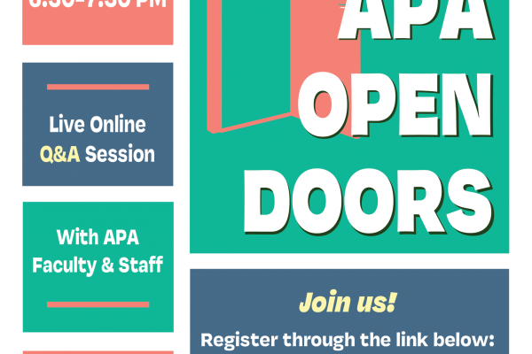 APA (Virtual) Open Doors THIS WEEK!